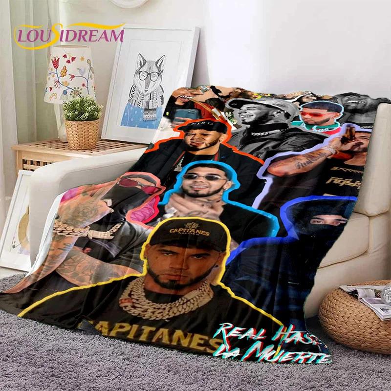 Free Anuel AA Rapper Hip Hop Singer Soft Flannel Blanket for Beds Bedroom Sofa Picnic,Throw Blanket for Outdoor Leisure Nap Gift