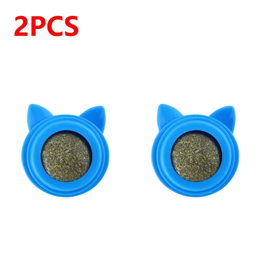 1-3pcs Pet Catnip Toys Wall Ball Licking Snacks Safety Healthy Rotatable Lick Ball Toys Teeth Cleaning for Cats of All Breeds