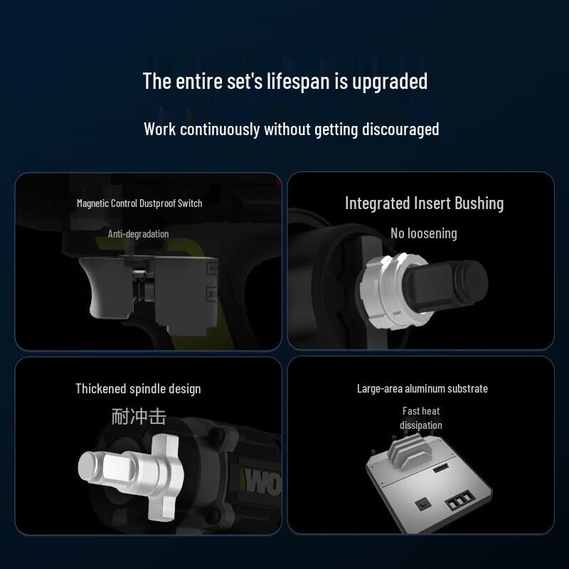 WORX 20V Cordless Brushless Impact Wrench CN plug (adapter included)
