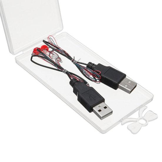 Uniwersalna lampka LED do ładowania USB, cegiełka/okrągła, zestaw dekoracyjny do zabawki Lego