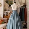 Autumn Winter Lolita Women's Y2K Half Skirt Elegant CLA Slim Fit Classical Simple Long Skirt Versatile