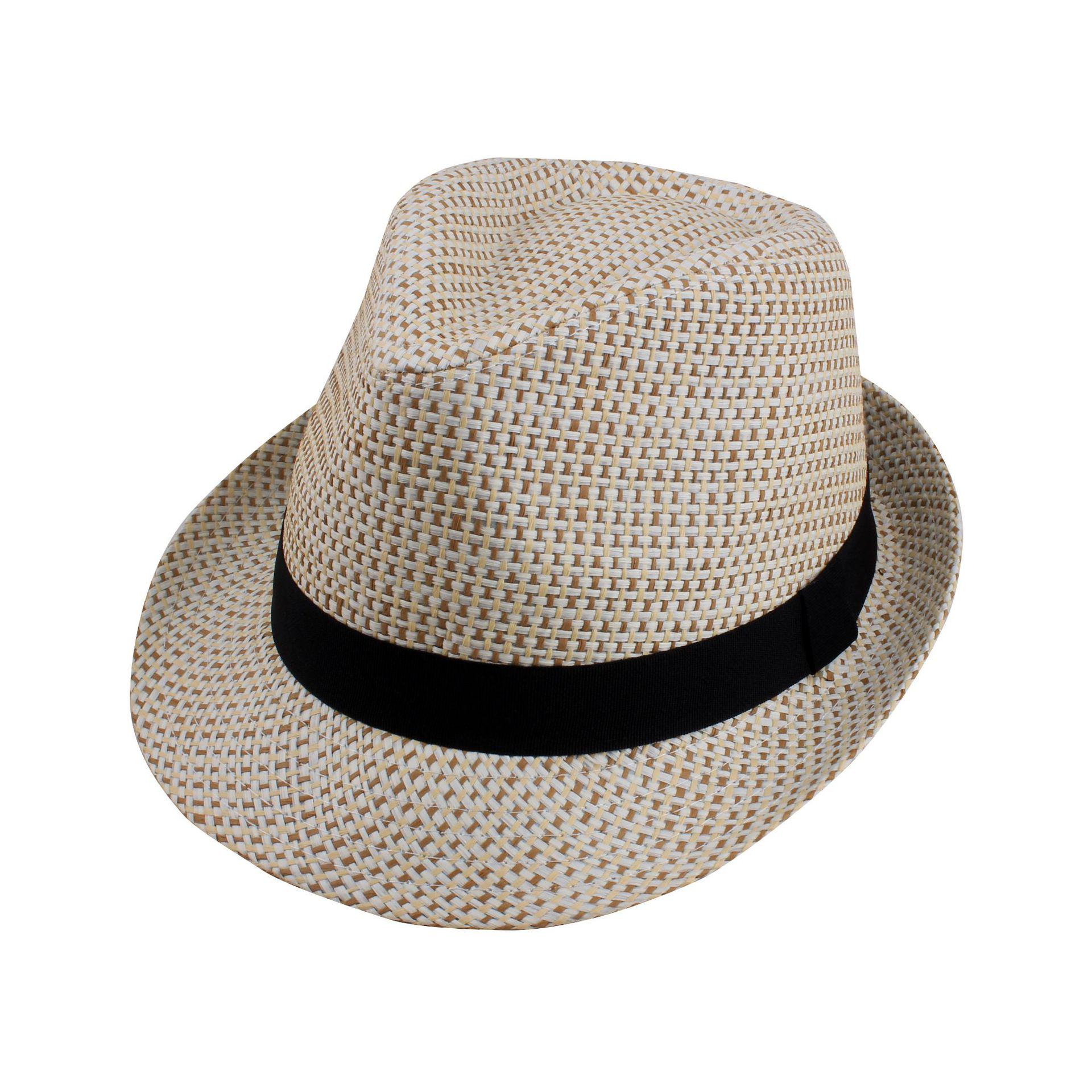 

Унисекс Соломенная Клетчатая Федора: Дышащая уличная шляпа от солнца в стиле джаз для пляжа One Size 58cm