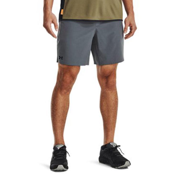 Under Armour Elastic Waistband 2-In-1 Mid-Rise Fitted Outdoor Sports Casual Shorts Men Bottoms Grey 1370033-012