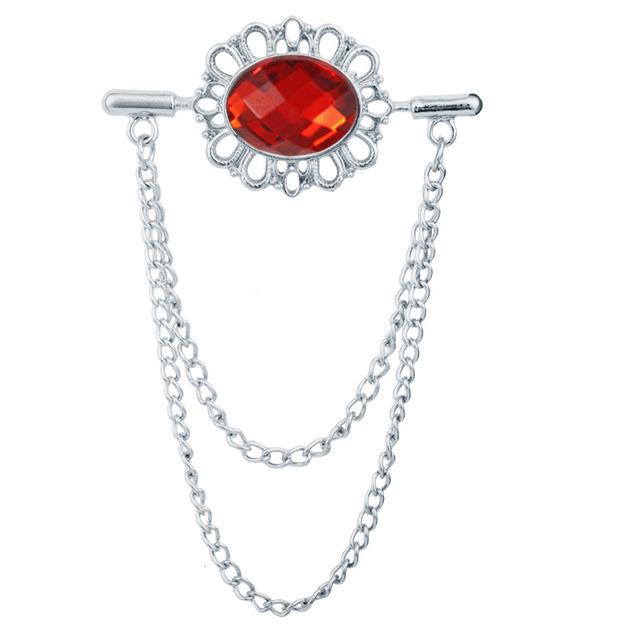 Latest Stylish Fashionable Metallic Crytal Tassel Pin Brooch Shirt Collar Pin Scarf Buckle Badge Corsage Brooches Women Men Jewelry AccessoriesFashion