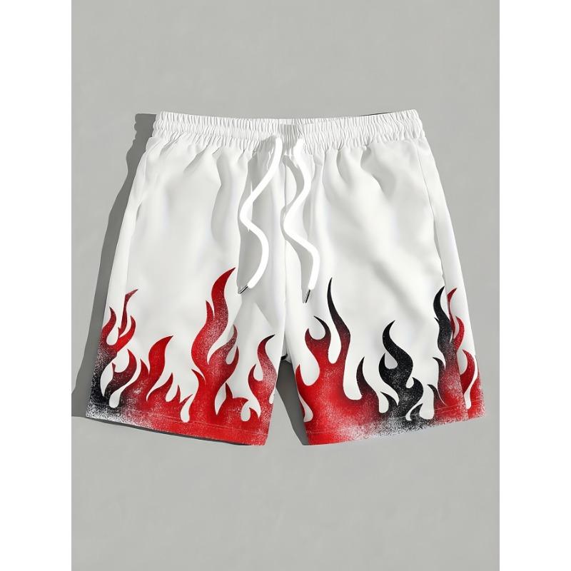 Ink Wash 3D Gradient Print Men's Shorts Summer Hawaiian Beach Casual Loose Sports Quick-Drying Swim Trunks