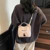 Japanese-style Embroidered Dodo Bear Eco-friendly Bag for Women, Suitable for Daily Commuting.