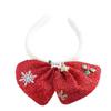 Plush Christmas Hairband Non-slip Christmas Headband Trendy Bowknot Hair Hoop  Kids