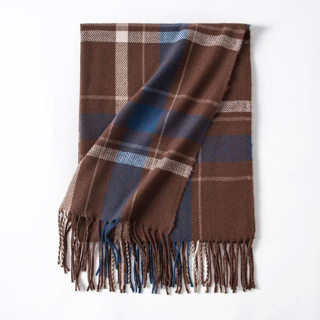 Plaid Scarf Women's Winter High-end Sense New Autumn and Winter Thickened Versatile Atmosphere Warm Scarf