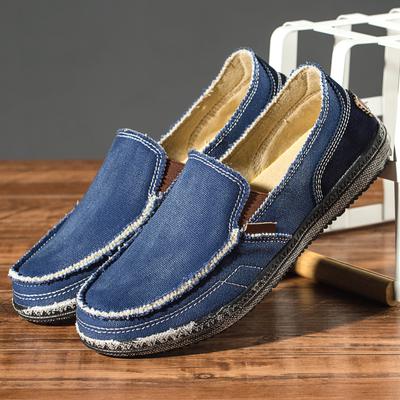 Herren Klassische Canvas Schuhe Lässige Sneaker Herren Slipper Mokassin Herren Slip On Loafer Gewaschener Denim Lässige Flache Loafer Neue Schuhe