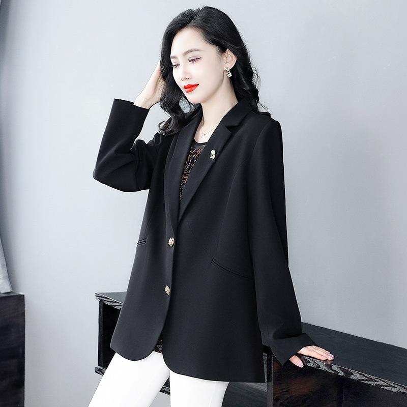 2024 Autumn/Winter Plus Size Slimming Commuter Suit Jacket for Middle-Aged Women