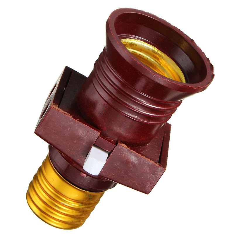 110-250V E27 Screw Base Light Bulb Holder Convert To With Switch Lamp Socket New