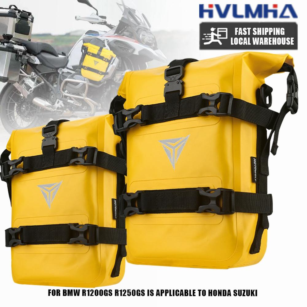 Universal Motorcycle Tool Bags Motorbike Crash Bar Bag Adventure Waterproof Moto Side Backpack Saddlebag 3 Color