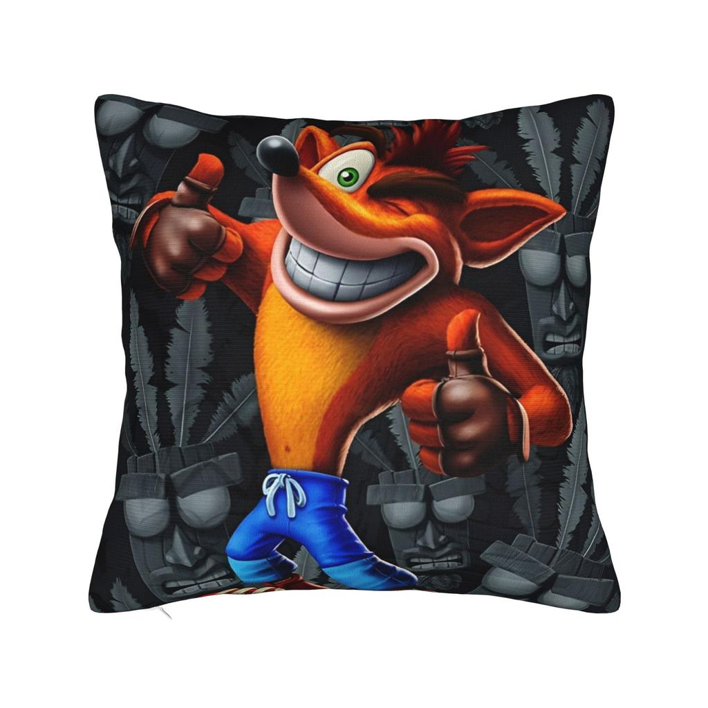 Dekorative Kissenbezüge Crashs Bandicoots Cartoon Merch Sitz Videospiel Kissenbezug Hülle Dropshipping Mehrere Größen