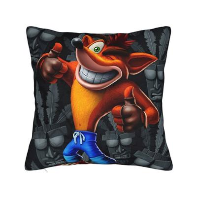 Crashs Bandicoots Cartoon Pillowcase Merch Printed Cushion Cover Decorative Video Game Pillow Case Cover Home Multiple Sizes