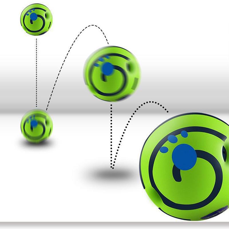 Hundespielzeug Wobble Wag Giggle Glow Ball Interaktives Aufmerksamkeitsspielzeug für Hunde Lustige Kichergeräusche Ball beim Rollen oder Schütteln Für Haustierhund Spaß