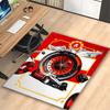 1pc Red Wheel Emblem Art Printed Chair Rug for Home Office Use, Living Room Kitchen Game Room Area Carpet