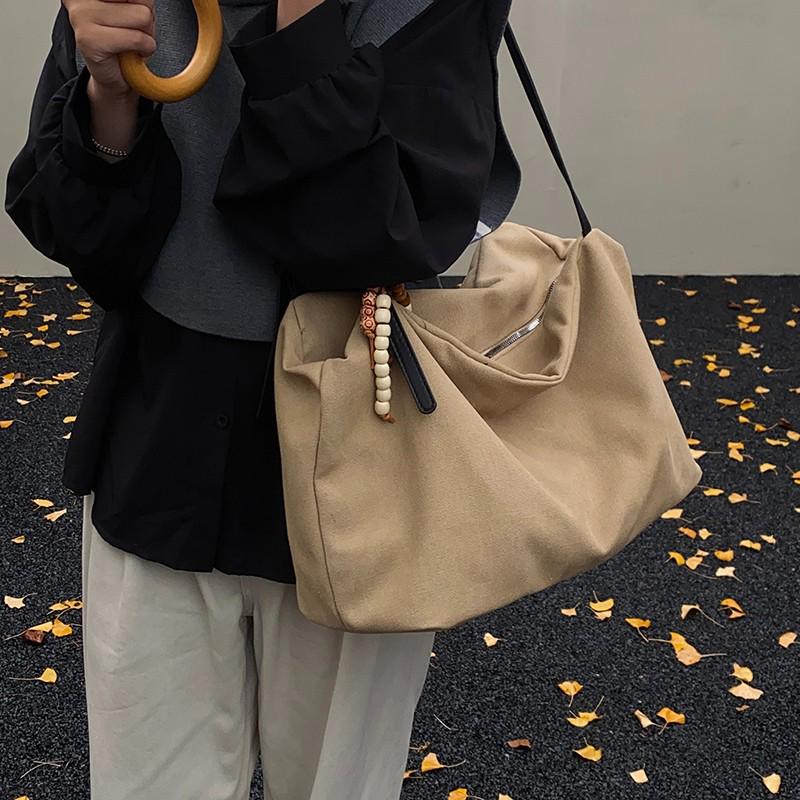 

Women s Retro Large Capacity Tote Shoulder Bag - Casual Handbag for Everyday Use No Pendant хакі