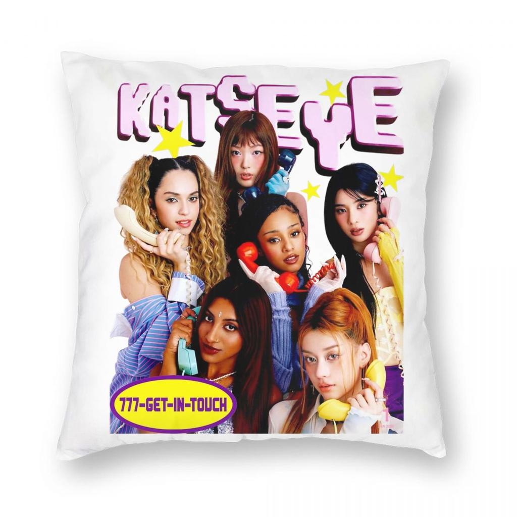 KATSEYE Yoonchae Kpop Y2K Grupės Pagalvės užvalkalas Spausdintas Poliesterio Pagalvės užvalkalas Dekoracija Mėtomasis pagalvės užvalkalas