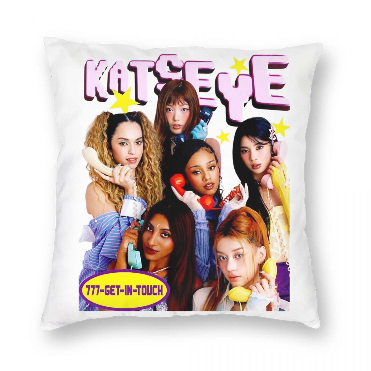 

KATSEYE Lara Kpop Y2K Группа Наволочка Печать Полиэстер Чехол для Подушки Подарок Чехол для Подушки Дом Квадратный 45x45см 12x12Inch