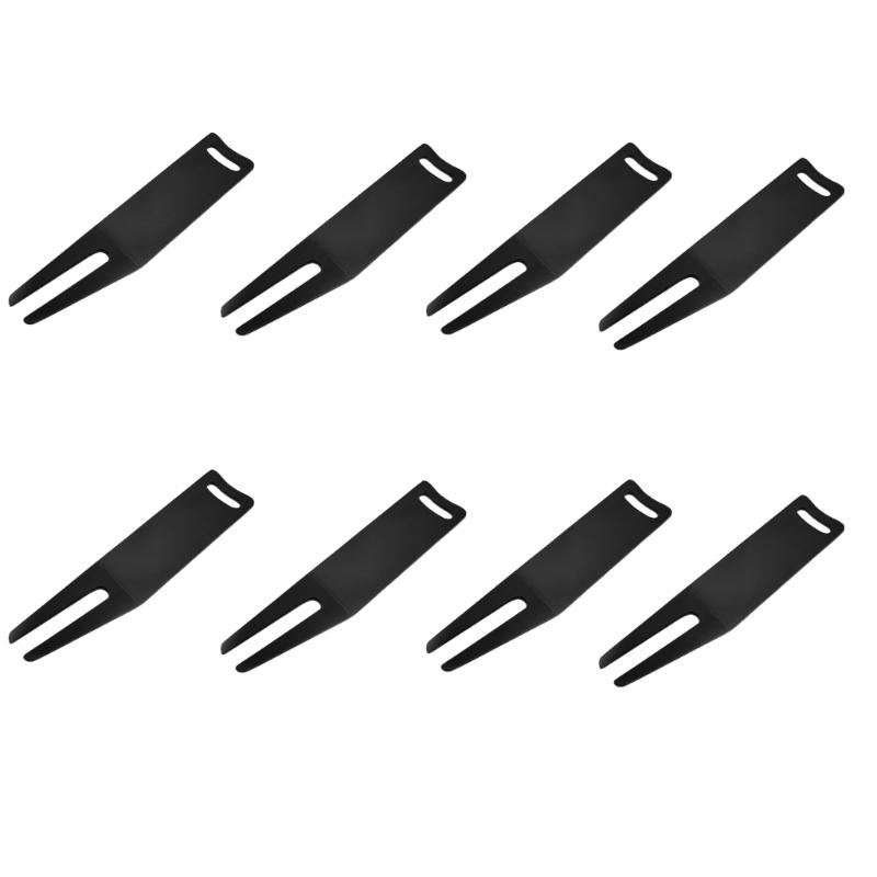 8Pcs Metal Bending Golfs Divot Repair Tool Golfs Green Divot Fork Metal Golfs Divot Tool Curved Golfs Green Accessory чёрный