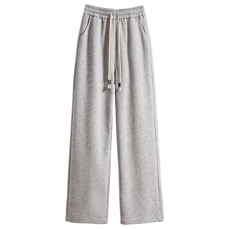 DIMANAF 2025 Plus Size Long Pants Spring Belt Women Solid Harem Elastic Waist Casual Loose Yellow Pink Loose Pants New