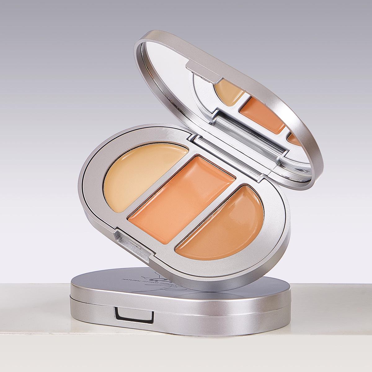 

QXQY Натуральный Трехцветный Стойкий Водостойкий Консилер для Маскировки Несовершенств, Темных Кругов, Следов от Акне - Оттенок Лососевый 4.8g