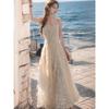 Summer New Elegant High-end Sense Diamond Chain Feather Sling Dress Women's Waisted Slimming Long Skirt
