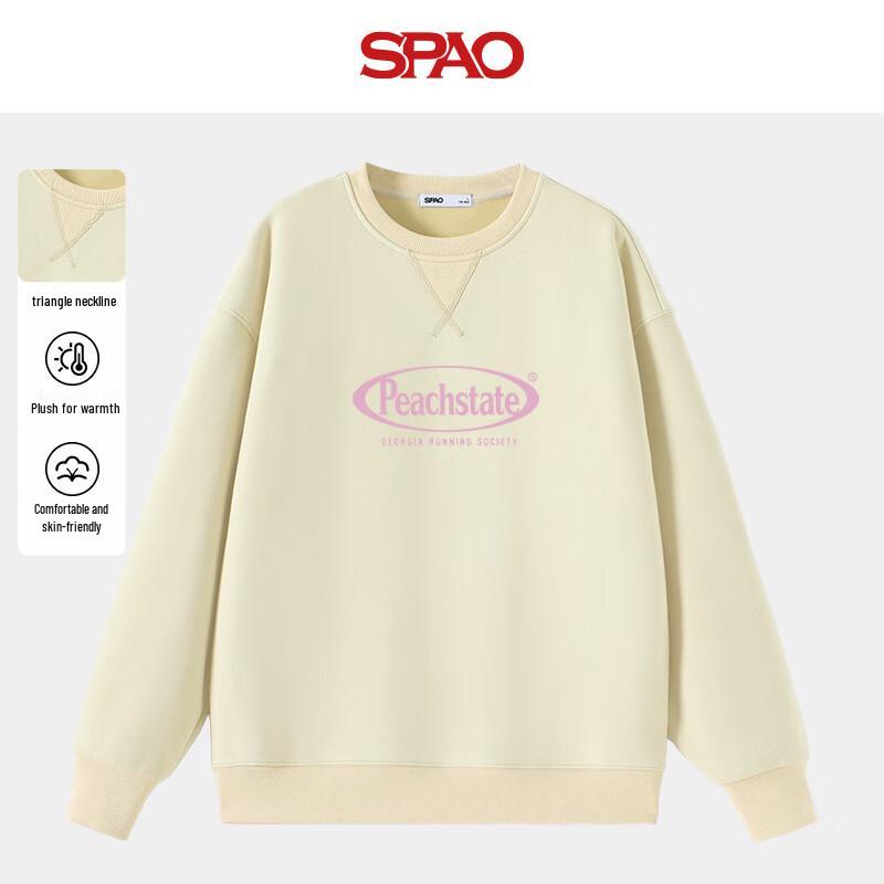 

SPAO Women s Thickened Fleece Crewneck Sweatshirt 2XL