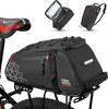 KEMIMOTO Bicycle Rear Bag Pannier Bag 14L (8+6) Large Capacity Bicycle Cooler Bag Water-Repellent Coating Adjustable Dividers KM-3615