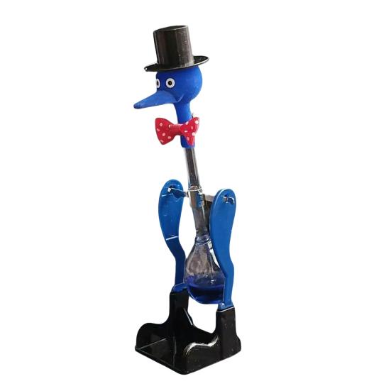 

Drinking Bird Ornament with Glass Tube Kids Physics Science Learning Swing Drinking Bird Decoration STEM Educational синій
