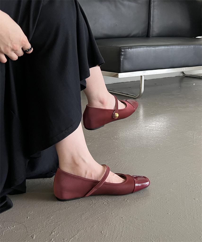 French evening breeze light mouth single shoes women's middle heel 2025 spring Korean version retro gentle temperament fairy thick heel Mary Jane