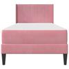 Bed Frame with Mattress and Headboard Pink 80 x 200 cm Velvet