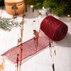 1 Roll Christmas Ribbon Diy Christmas Tree Decoration Wreath Decoration Gift Packaging Decoration Ribbon