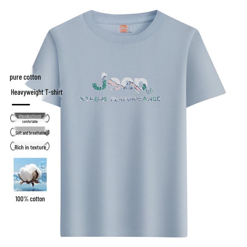JEEP Men s Summer Cotton Printed Short Sleeve T-Shirt M