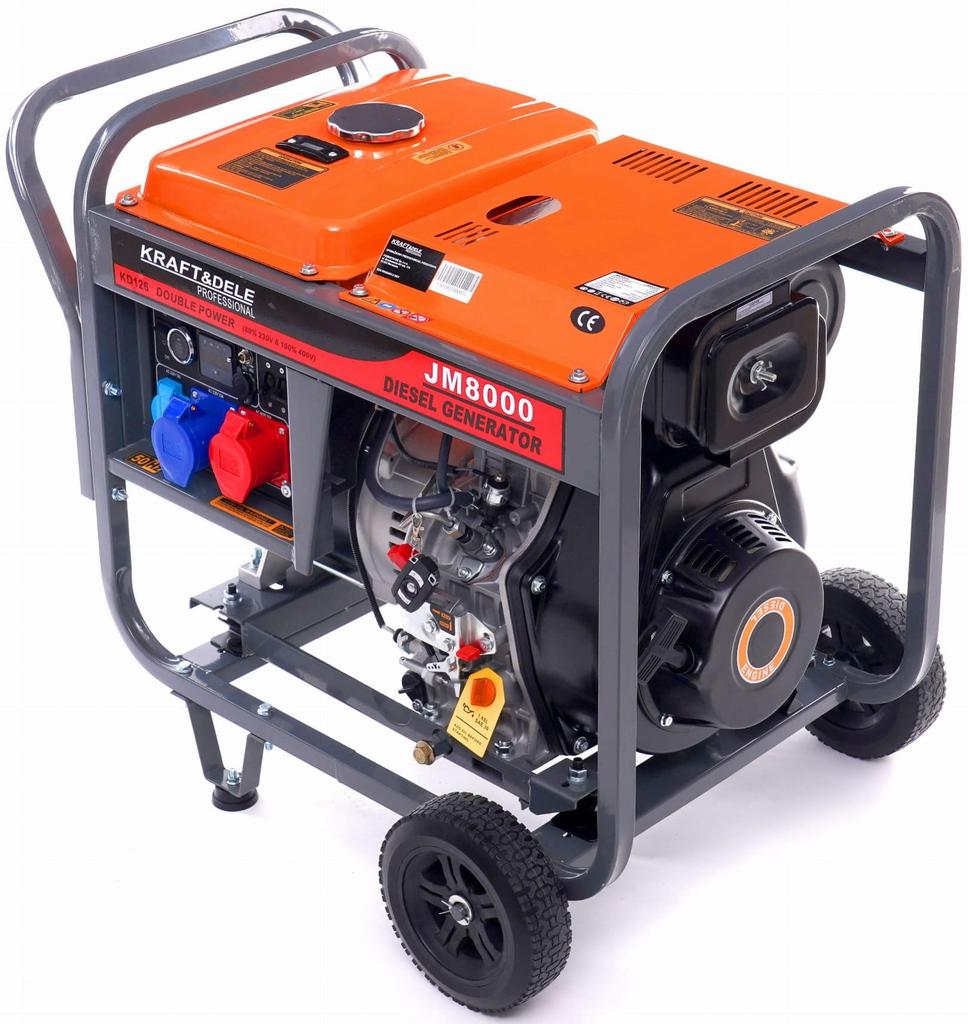 8 kW tre-fas dieselgenerator | Kraft&Dele