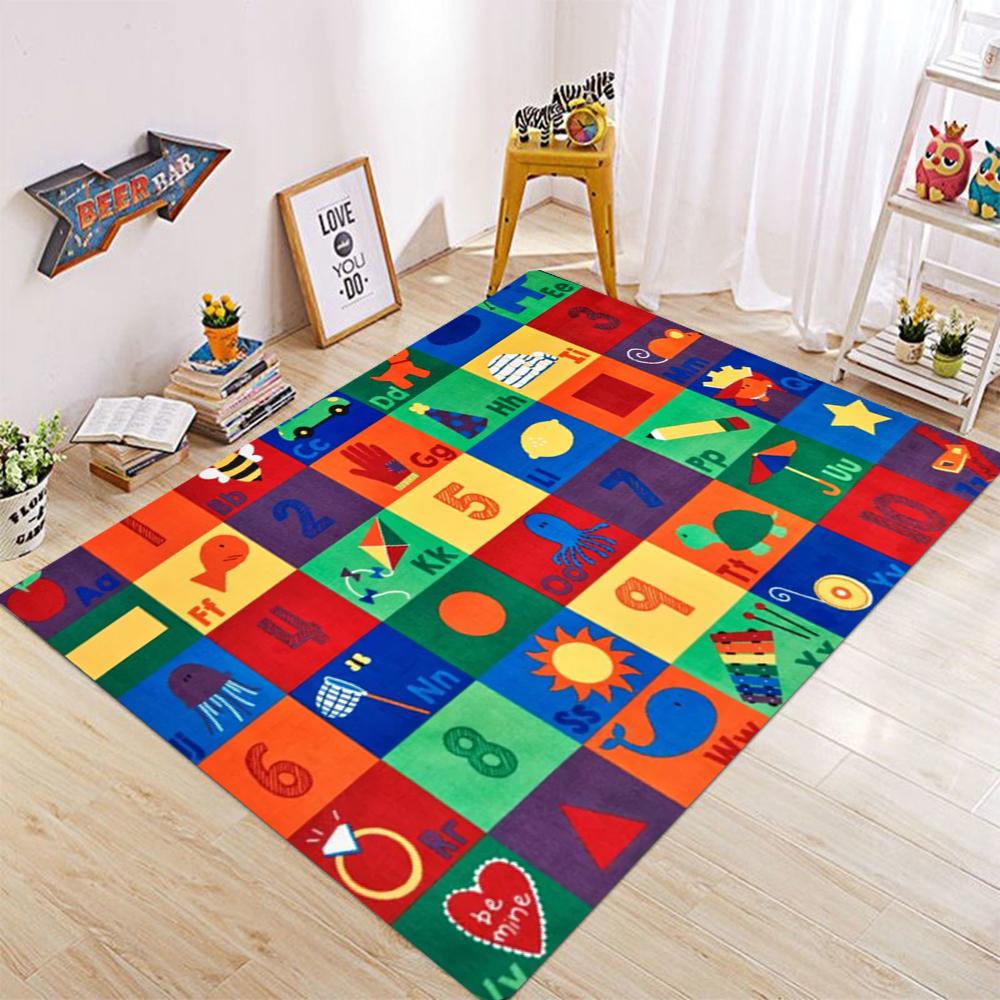 Children's Space Vintage Rug Gothıc Bohemian Area Living Room Sofa Bedroom Rustic Decor Black Rug Home Decoration Retro Carpet