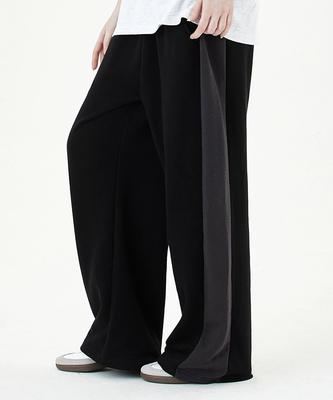 ULIFEZIP Ready Women Color Block Wide Pants_Black [Ulzt_0604]