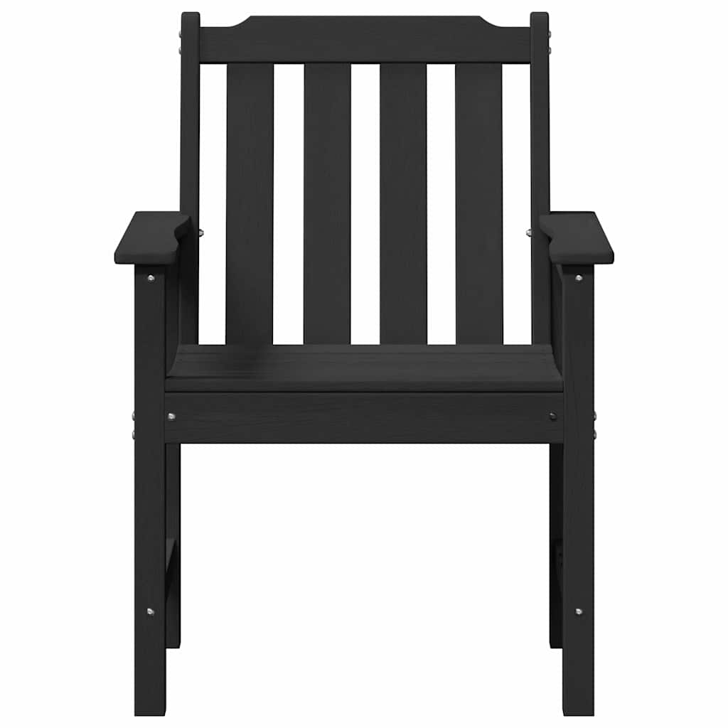 Garden Dining Chair Set 2 pcs Black 65.5 x 59 x 88 cm HDPE