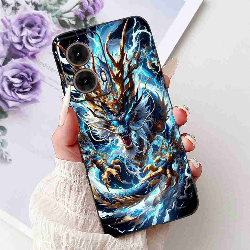 For Motorola Moto G85 5G 6.67" Case Sweet Love Flower Soft Silicone TPU Cover For Moto G85 G 85 XT2427-3 Shockproof Shell Bumper