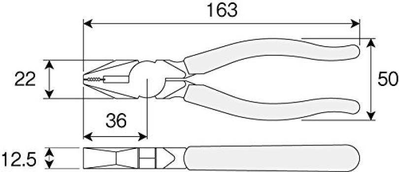 HOZAN Pliers Highly Versatile Pliers for Electrician Skill Exam All-purpose P-43-150
