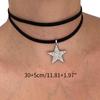 Fashion Small Star Heart Pendant Necklace Simple Layered Choker Necklace Hip Hop Y2k Jewelry Adjustable Clavicle Chain