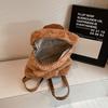 Schoolbag plush bag women's autumn and winter cute bear doll backpack handbag large capacity versatile campus commuting backpack