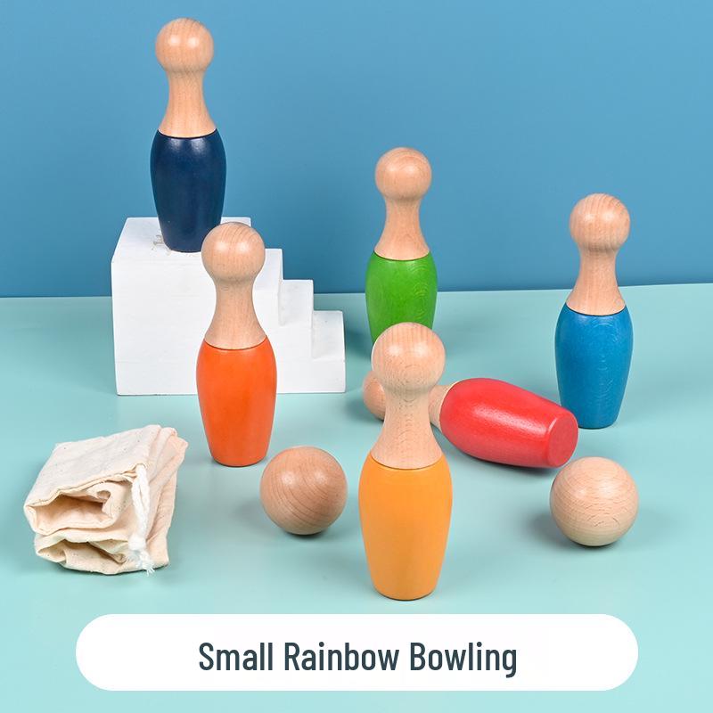 

Большой деревянный пазл-боулинг для малышей – Массив дерева, Игра для родителей и детей, Развивает мелкую моторику