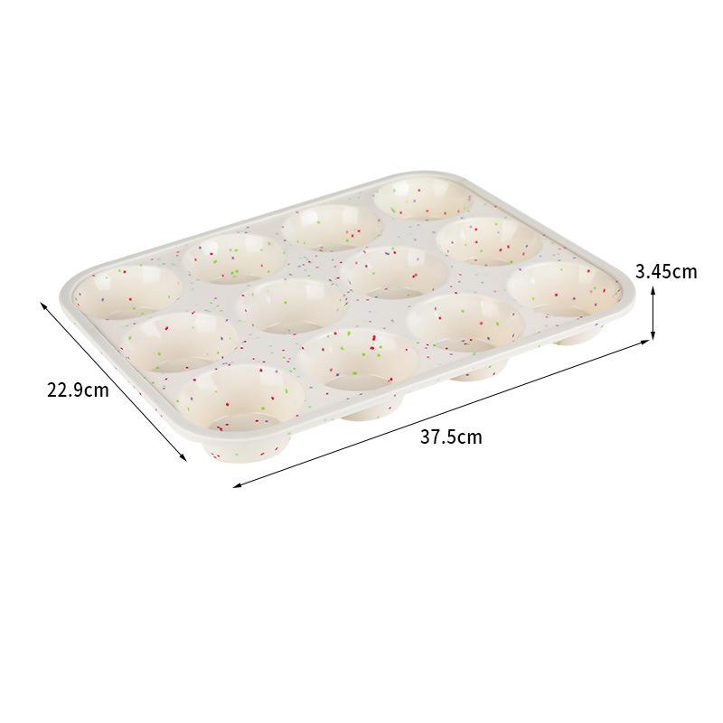 Silicone Muffin Pans For Baking 24 Cups Regular Size Nonstick Silicone Cupcake Pan Colorful Sprinkle Design Muffin Baking Dish