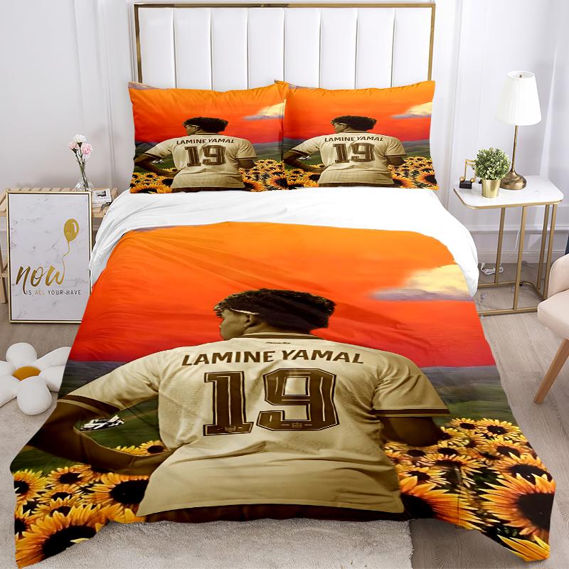 3Pcs Lamine Yamal'S Journey Bedding Sets For All Sizes New 3D Printed Bed Cover Comforter Duvet Cover Pillowcase Bedroom Decoration