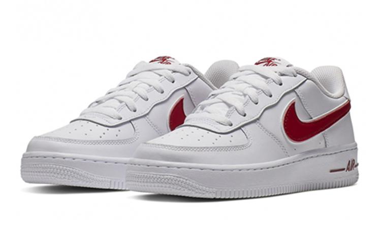 Nike Air Force 1 Low White Gym Red GS AV6252-101