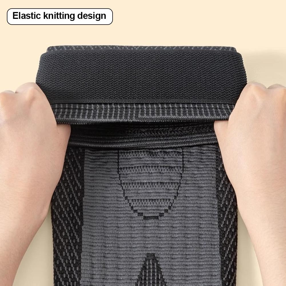 1 paire de genouillères de compression longues, support de soutien, manchon de sport à rayures allongées, protection contre l'arthrite et les douleurs articulaires, genouillère élastique