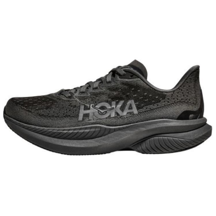 New HOKA ONE ONE MACH 6 Slip Resistant Low Top Training Racing Running Shoes Women's Black 1147810-BBLC