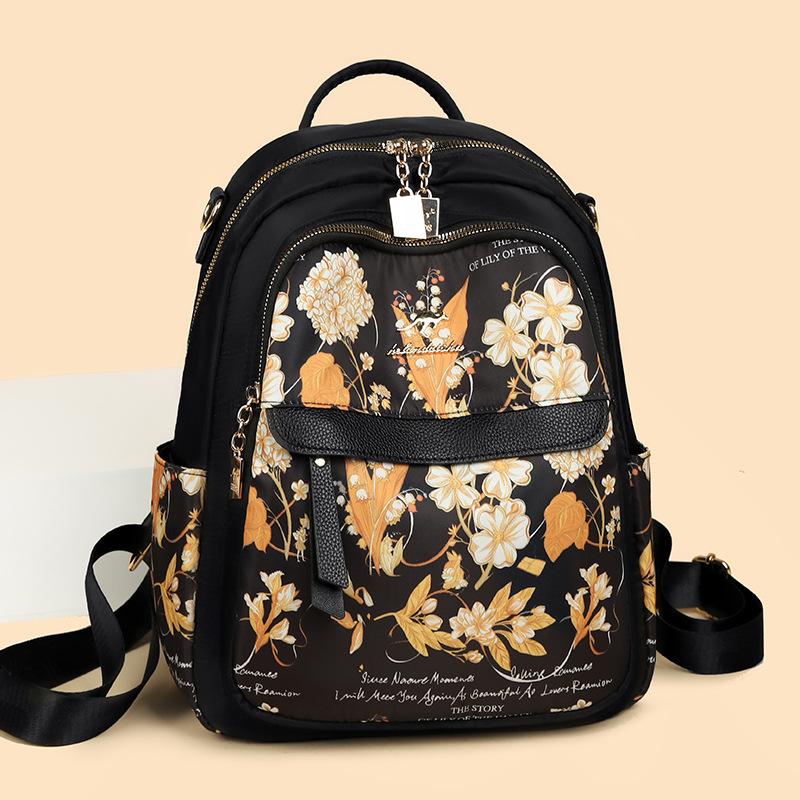 Backpack Women's Printed Oxford Bag Large Capacity Travel Backpack