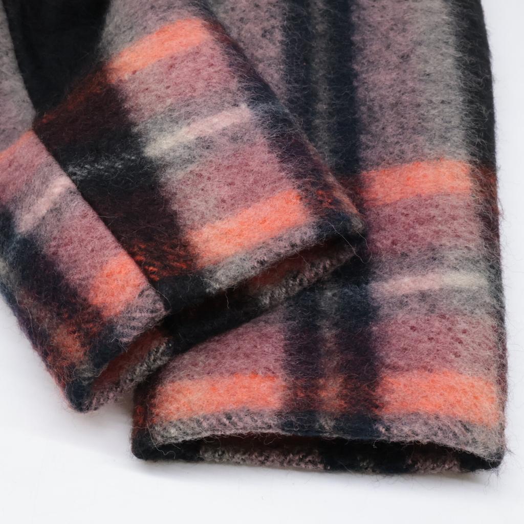 Jil Sander Excellent Condition 21AW JSMT120309 Checkered Chesterfield Coat Coat 46 Black X orangeUsed